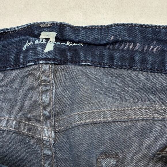 7 For All Mankind Kimmie Low Rise Bootcut Jeans Womens Size 26 Blue Denim - Picture 5 of 12
